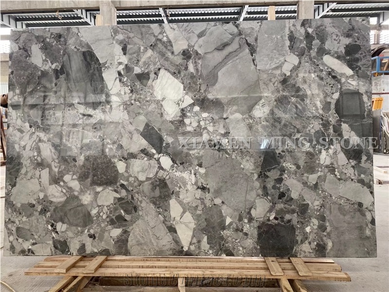 Pandora White Marble Slab, China New Grey Stone Hotel Project Material