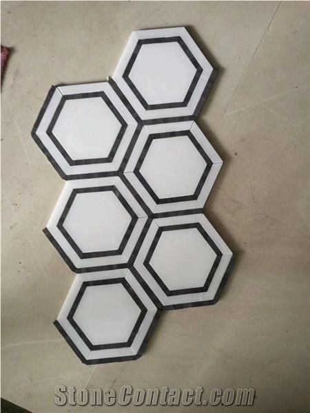 Factory Sale Marble Mosaics,Hexagon