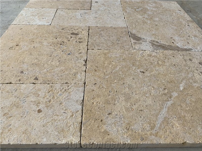 Beige French Yellow Limestone Floor Pavers
