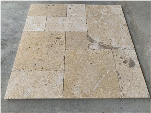 Beige French Yellow Limestone Floor Pavers