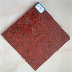 China Polished Cheap Dye Red Granite Small Slabs