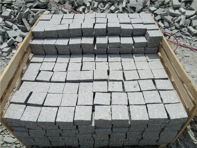 Flamed Cheap Grey Granite Cobbles Paving Stone