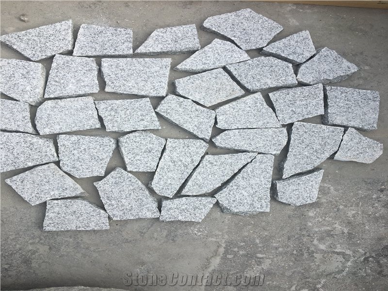 G603 Grey Granite Random Step Tiles Crazy Pavers