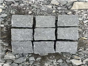 G684 Black Basalt Natural Cobble Stone Pavers Setts