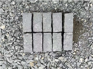 G684 Black Basalt Natural Cobble Stone Pavers Setts