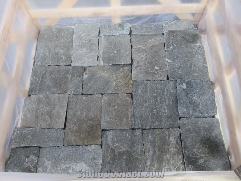 Grey Quartize Castle Loose Stone Panels Corner