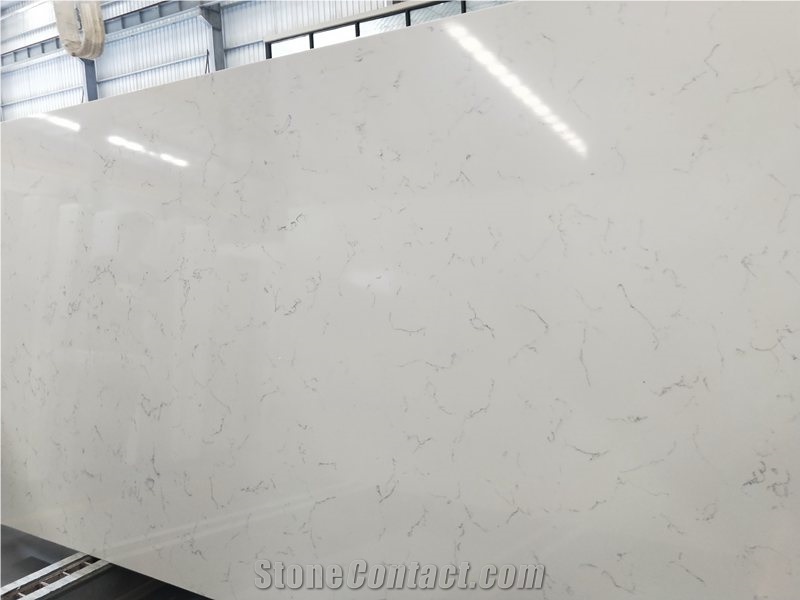 Middle Carrara White Artificial Quartz Stone Slabs