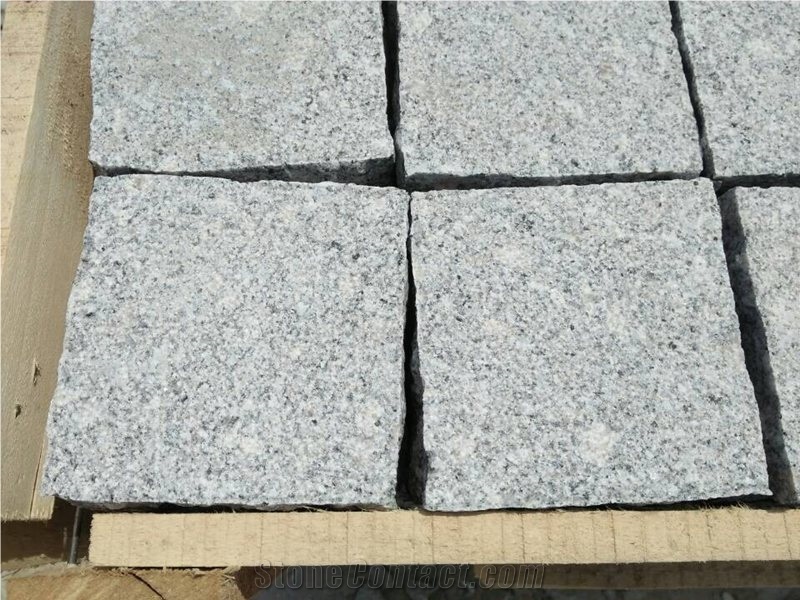 Natural Split G375 Grey Granite Cobblestone Paver