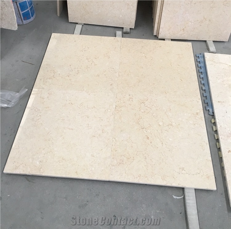 Polished Yellow Botticino Marble Floor Tiles