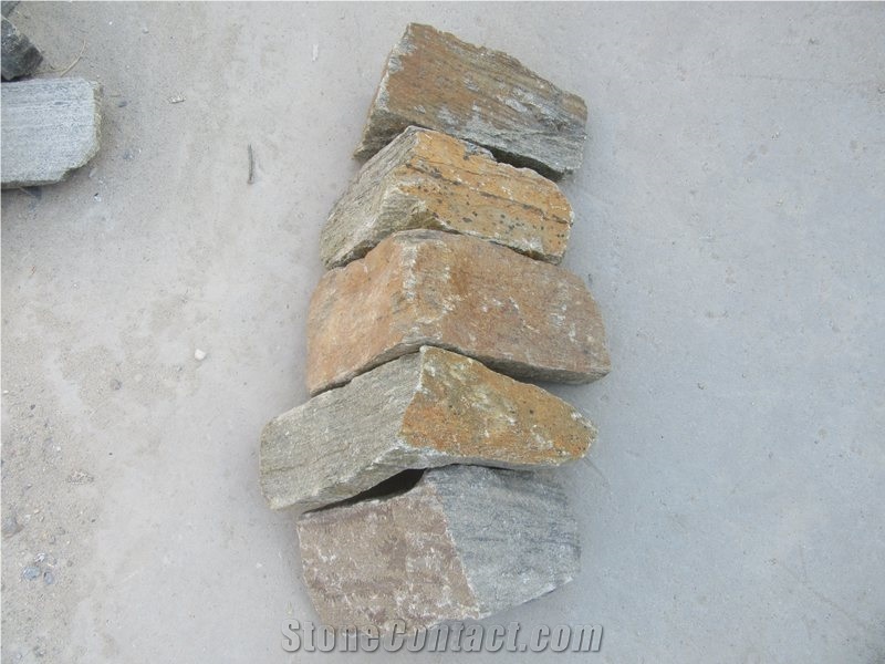 Rusty Quartize Loose Stone Corner Split Cladding