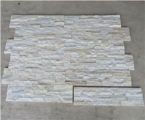 White Quartzite Cultured Stone Wall Cladding Panel
