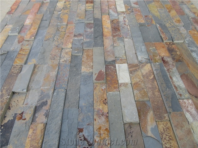 Yellow Rust Slate Split Cultured Stone Veneer