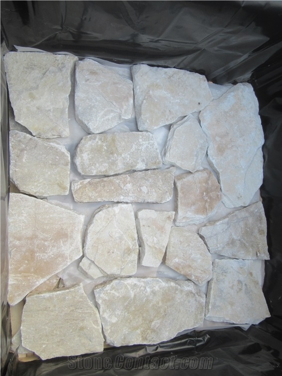 Yellow Split Quartzite Wall Panel and Corner Stone