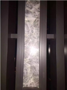 Backlit White Crystal Gemstone Wall Panels