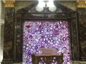 Purple Agate Semiprecious Stone Wall Tiles