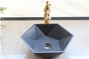 China Blue Limstone Sink, Stone Washbasin