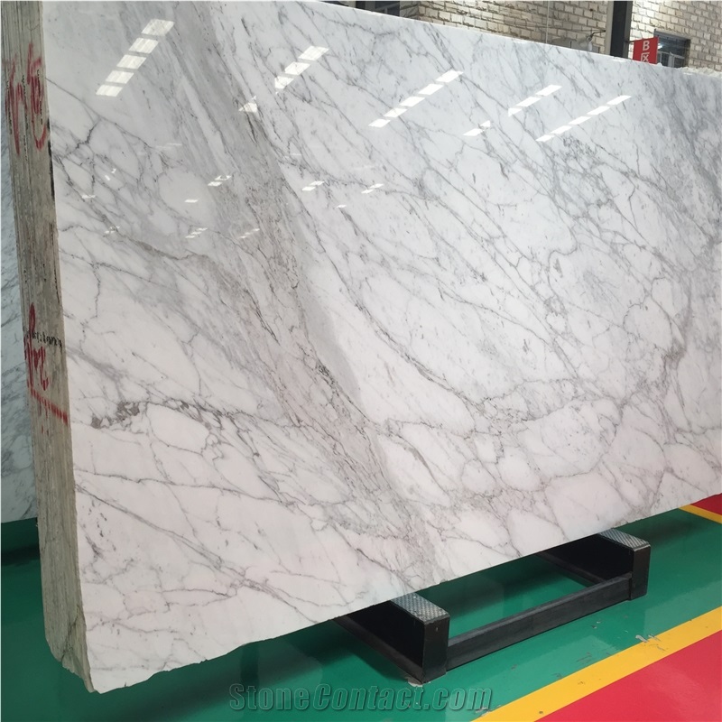 Bianco Carrara White Marble Bookmatch Wall Slabs