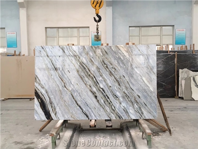 China Blue Marble Walling Slabs& Cut to Size Tiles