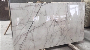 China White Marble Bookmatch Slab/Cut to Size Tile