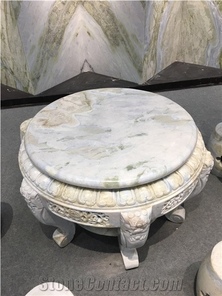 Chinese Blue Moon River Marble Table Top