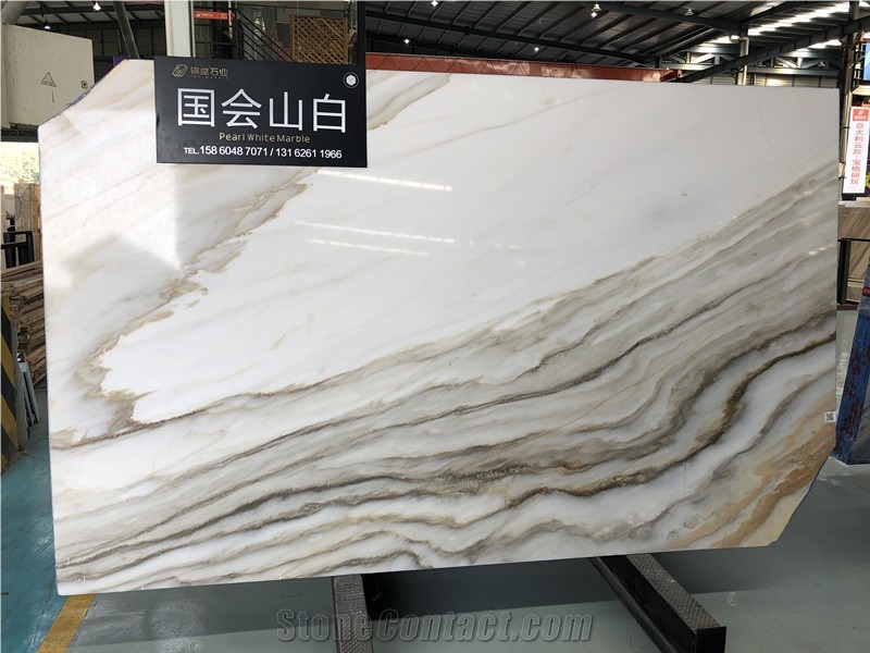 Chinese White Marble with River Vein Stone&Slabs