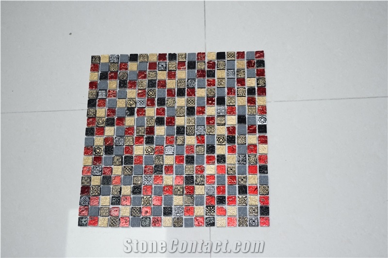 Colorful Glass Mosaics 1x1 Square Shape for Sale