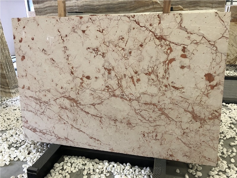 Ivory Beige Red Marble Stone Slabs Floor Tiles