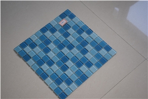 Light Blue Color Glass Mosaic Factory Direct Sale