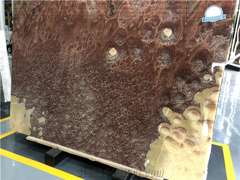 Nature Red Onyx Slab for Lurxry Decoration