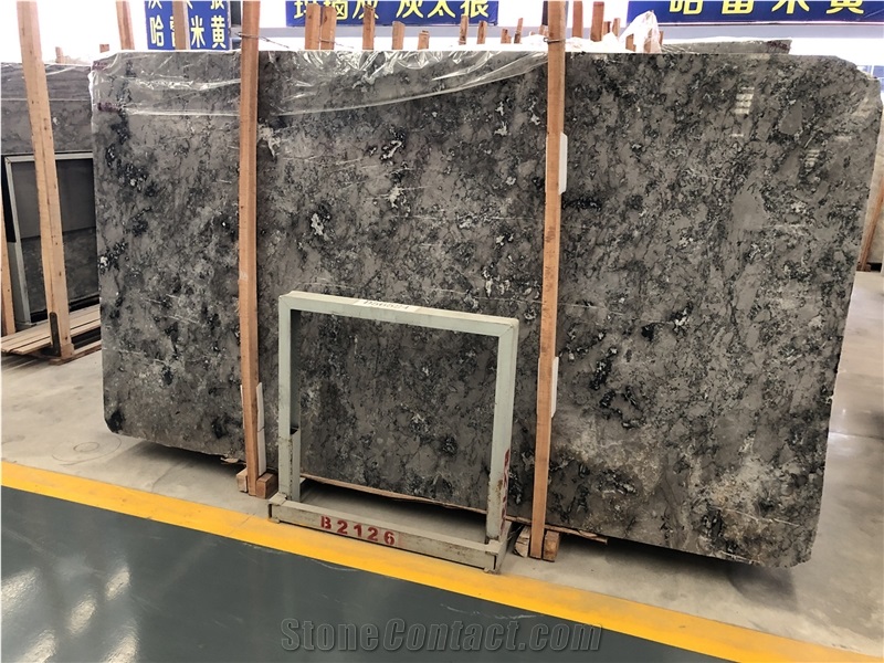 Nature Wolf Grey Marble Slab for Project