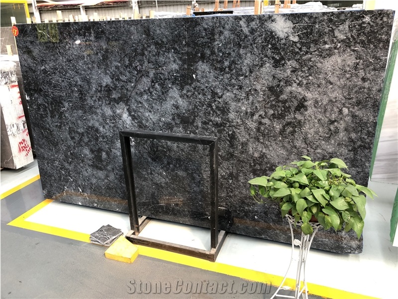 Polished Black Marble Walling Slabs/Flooring Tiles