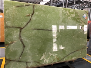 Polished Green Jade Onyx Backlit Countertops Slab