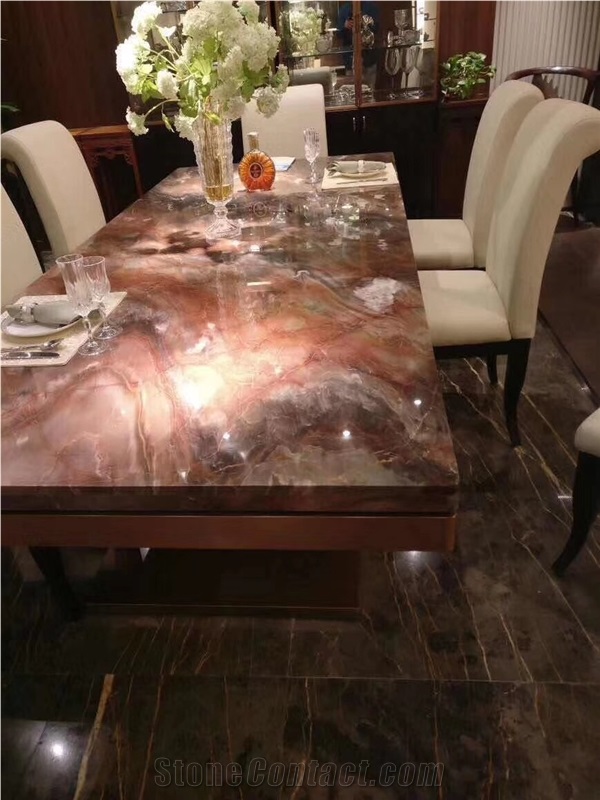 Polished Venice Red Marble Slabs for Wall Cladding
