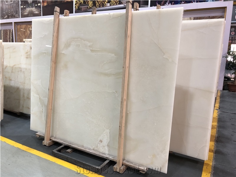 Pure White Onyx Slab for Floor&Wall Covering Stone