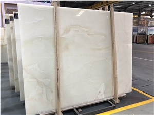 Pure White Onyx Slab for Floor&Wall Covering Stone