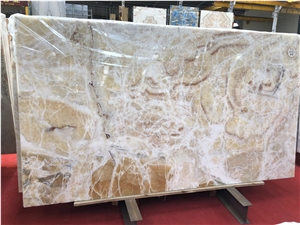 Rainbow Onyx Bookmatch Slabs For Wall Covering