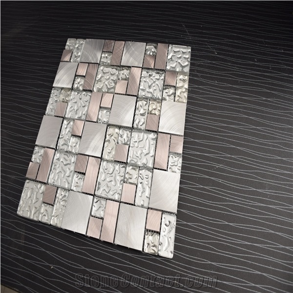 Silver and Bronze Glass Mosaics Factory Sale