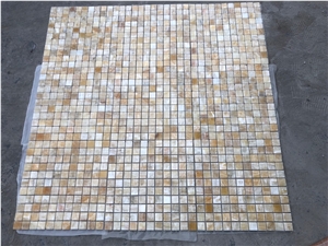 Honey Onyx Marble 1"X1" Square Mosaic Tile