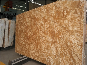 Amber Gold Marble Slab