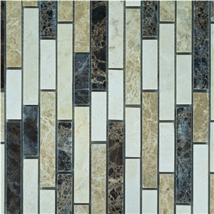 China Beige Marble Mosaic for Wall Application