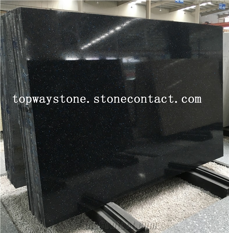 Engineered Atificial Stone Black Quartz Slabs