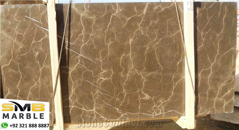 Fossil Brown Slabs & Tiles, New Perla Limestone