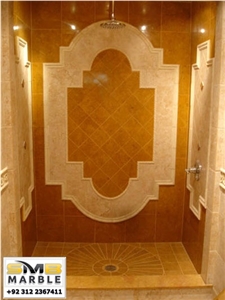 Indus Gold Marble Bathroom Design