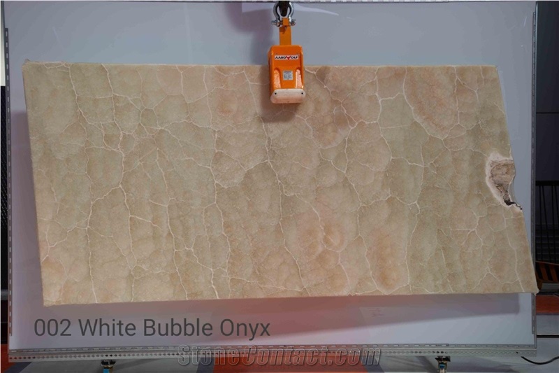 White Bubble Onyx Slabs