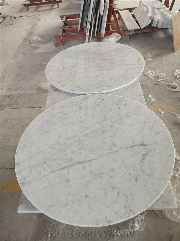 Carrara White Marble Round Table Tops,Stone Top