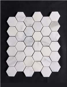 2" Hexagon Calacatta Oro Polished Mosaic