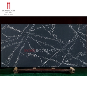Kitchen Compacs Ice Black Quartz Island Tops