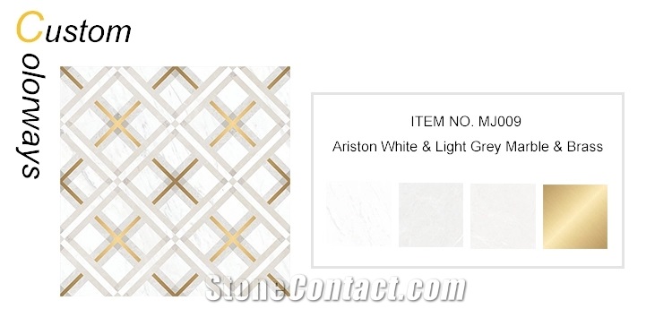 White Marble Bathroom Mosaic Tiles Wall Panel