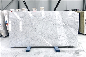 Carrara Marble Slabs, 2cm, Openbook Carrara White Marble Slabs