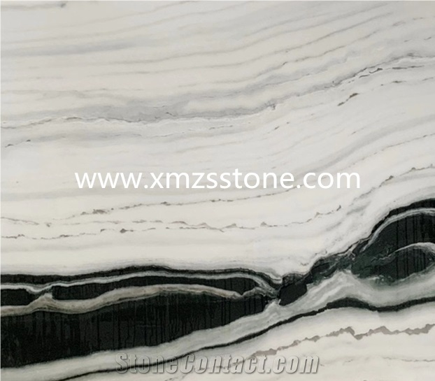 China Panda White Marble Book Matched Slabs Tiles
